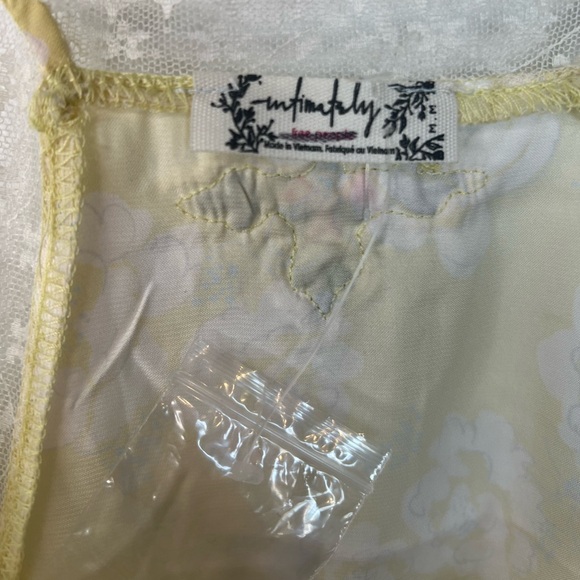 NWOT Intimately Free People Butter Yellow Night Special Cami Embroidery & Lace - Picture 10 of 11